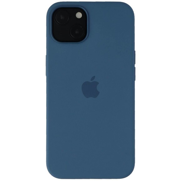 Apple - MM273ZM/A Silicone Case with MagSafe for Apple iPhone 13 - Blue Jay